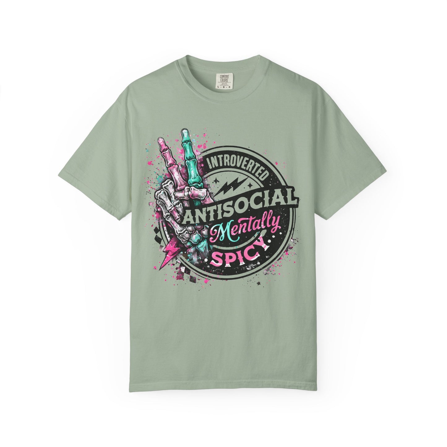 Antisocial & Mentally Spicy T‑Shirt — Introverted, Edgy Graphic Tee