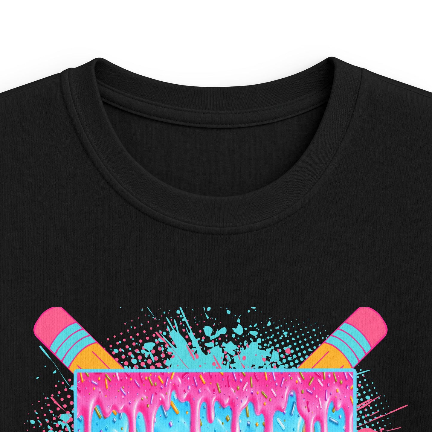 Kindergarten Crew Kids Tee — Colorful Pencil Drip Back-to-School Shirt