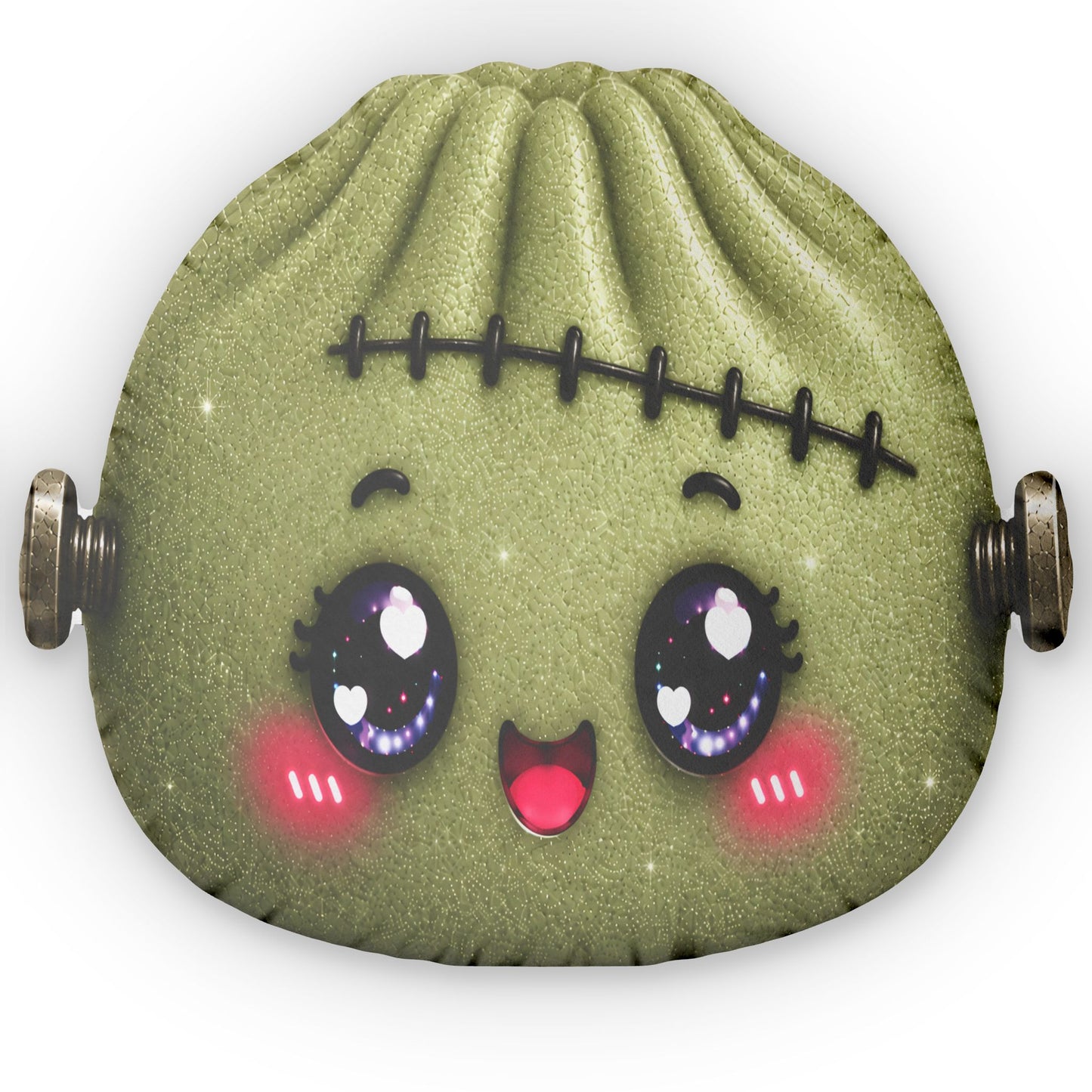 Kawaii Frankenstein Plush Pillow — Cute Monster Custom Shaped Pillow