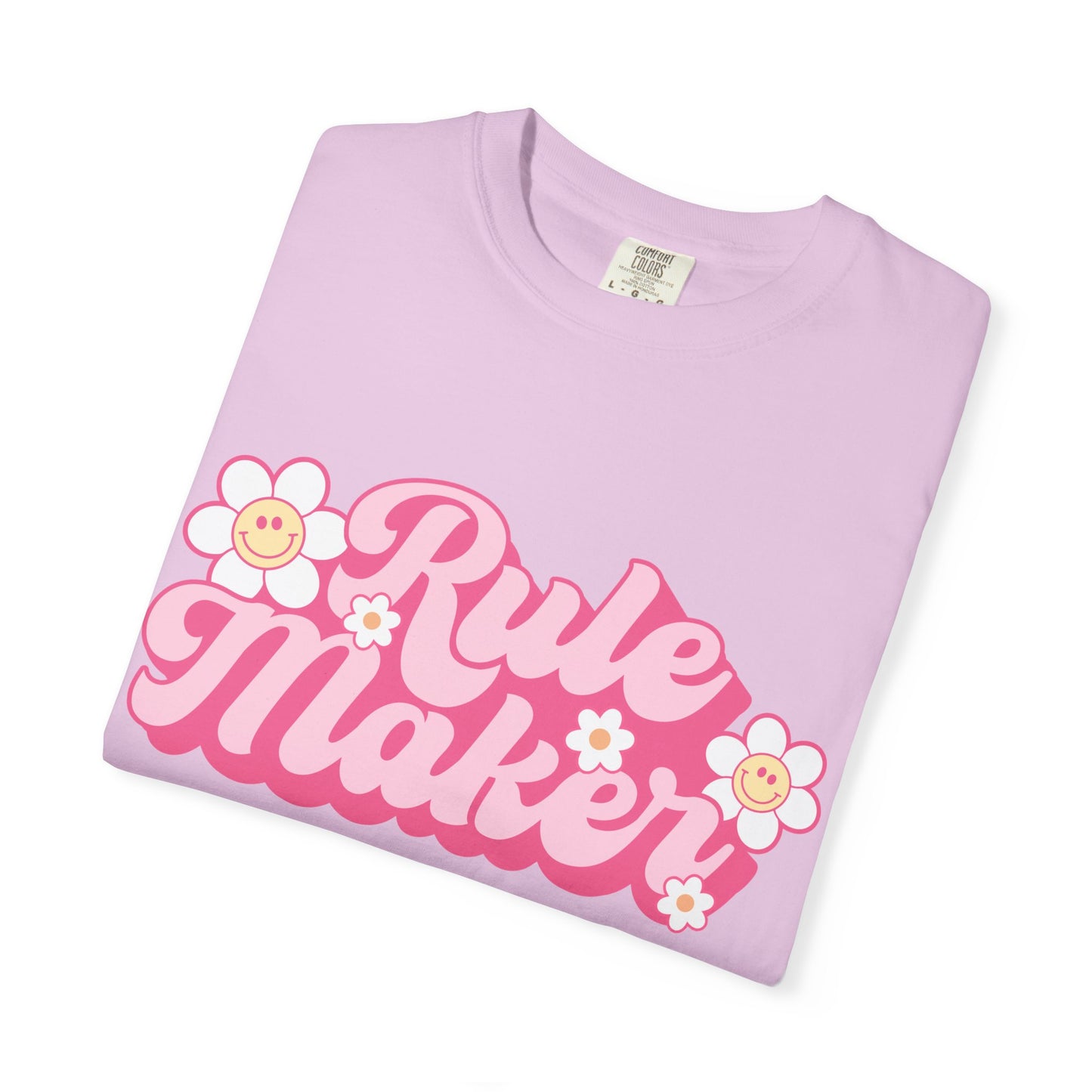 Rule Maker T-Shirt — Retro Floral Pink Graphic Tee