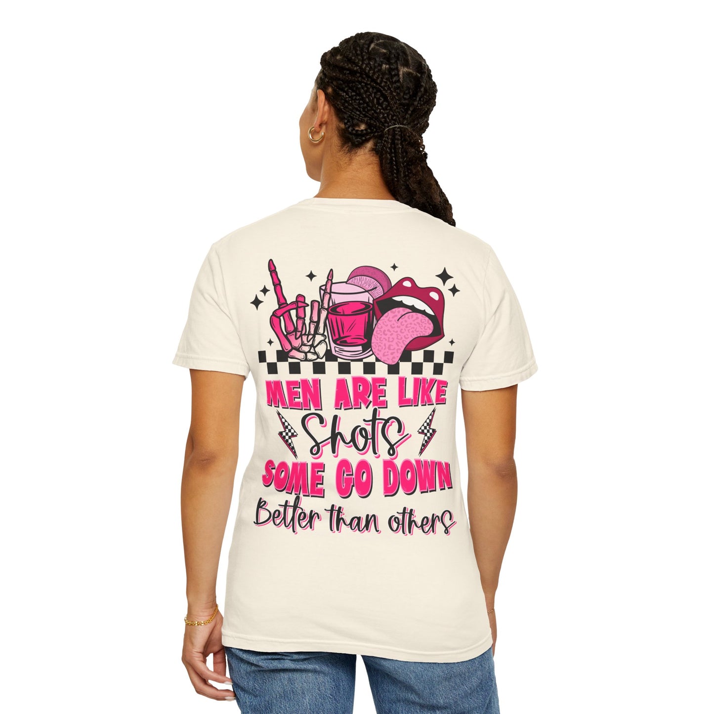 Men Are Like Shots T‑Shirt — "Some Go Down Better Than Others" Graphic Tee