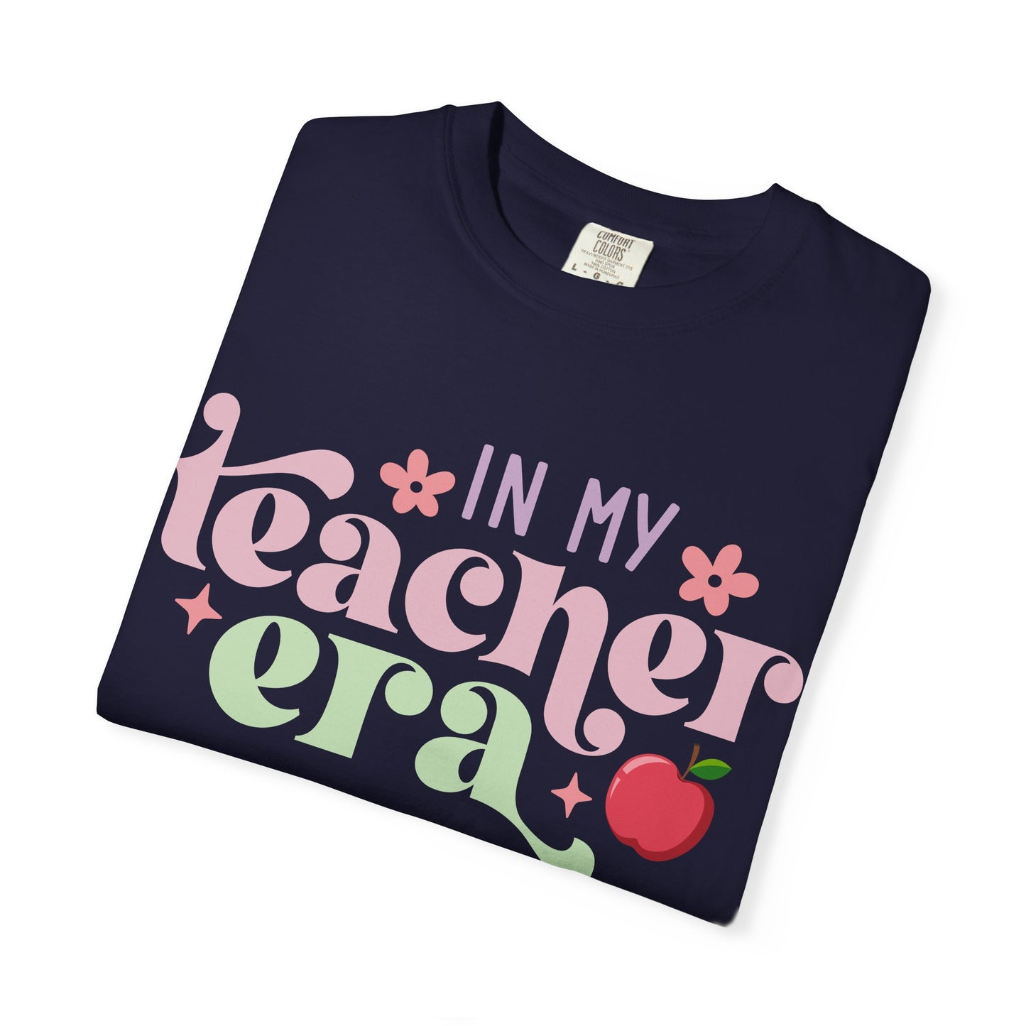 In My Teacher Era T-Shirt — Retro Floral Apple Teacher Tee