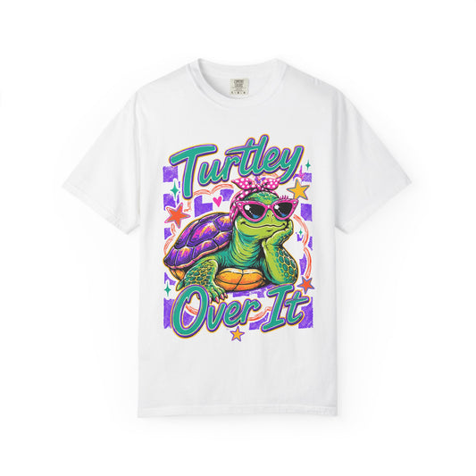 T-Shirt — "Turtley Over It" Retro Turtle Graphic Tee