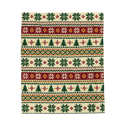 Nordic Christmas Pattern Velveteen Plush Blanket