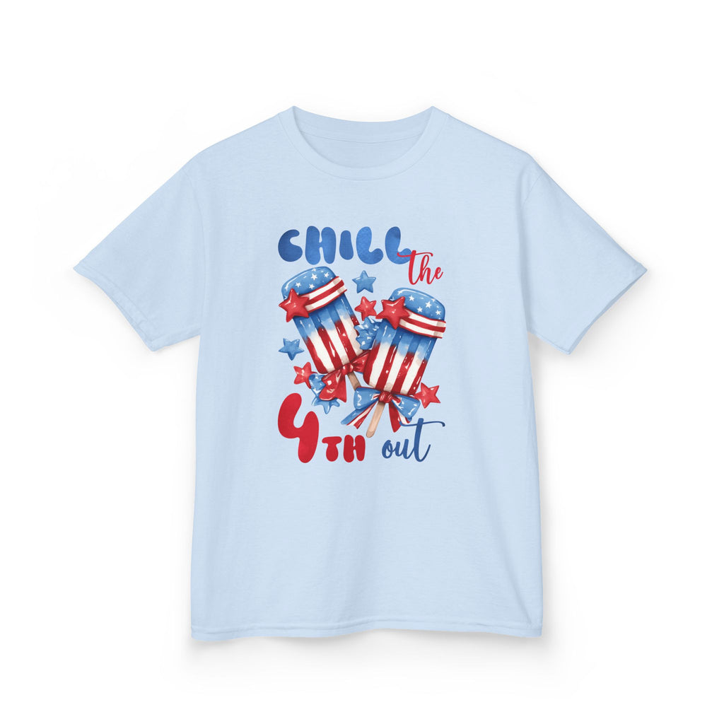 Kids Tee — "Chill the 4th Out" Patriotic Firecracker Fourth of July Shirt