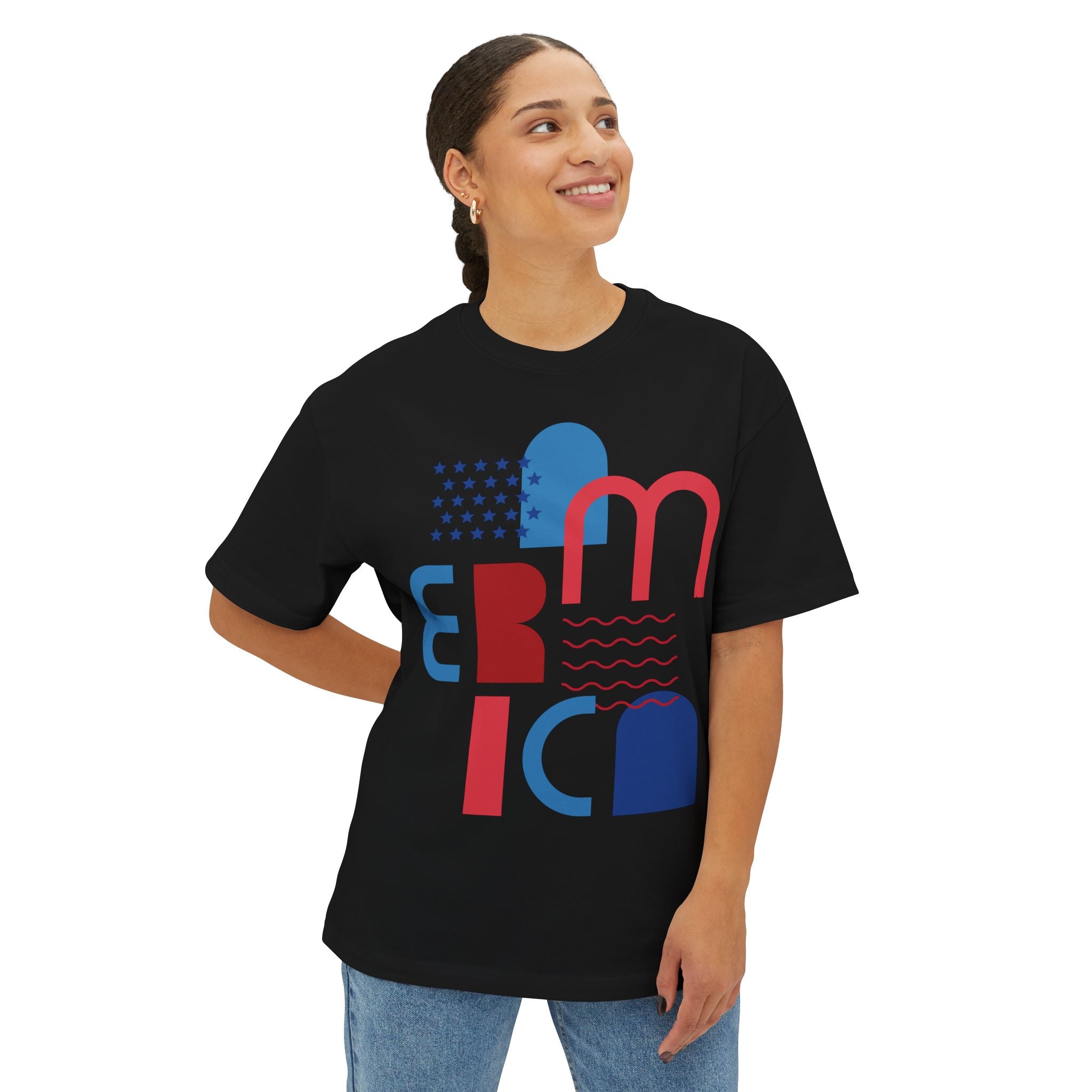 Puerto Rico Graphic Tee - Modern Red & Blue Typographic Design