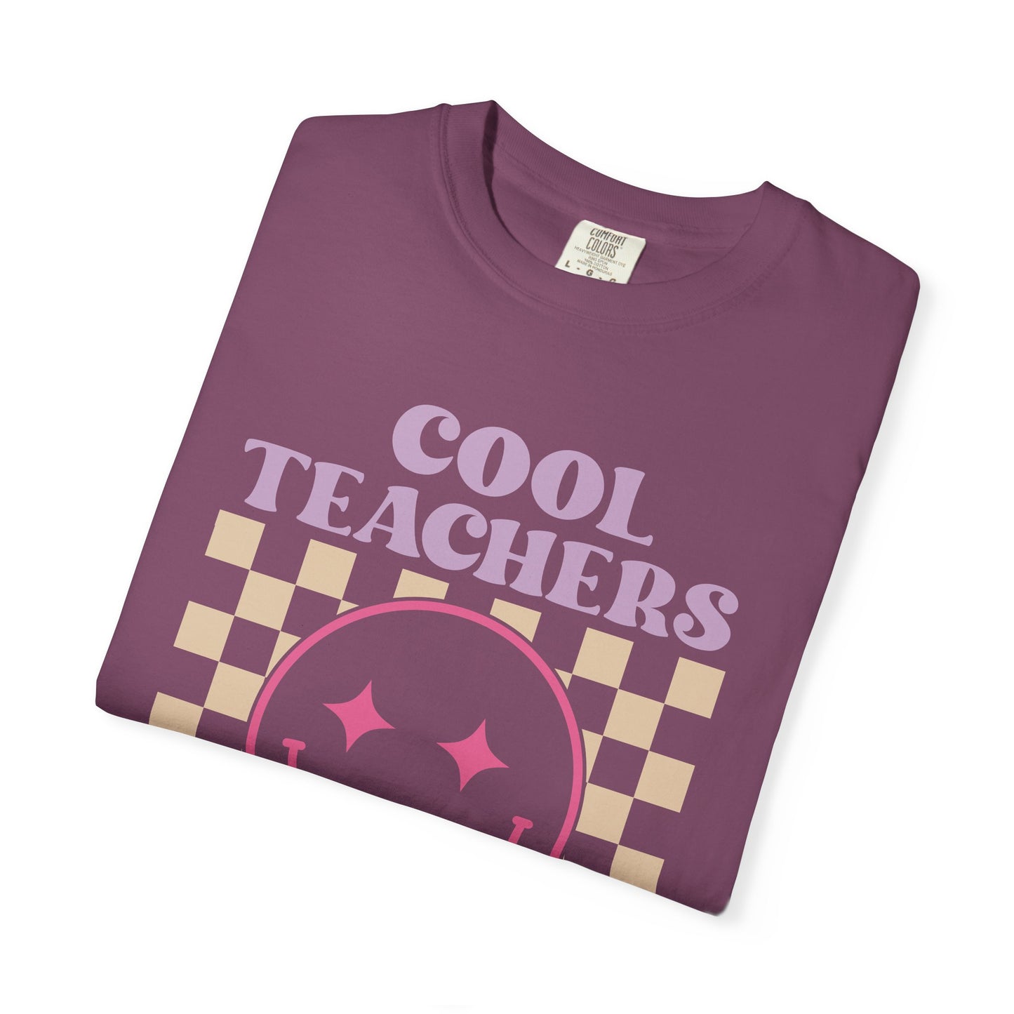 Cool Teachers Club T-Shirt — Retro Checkerboard Smiley Teacher Tee