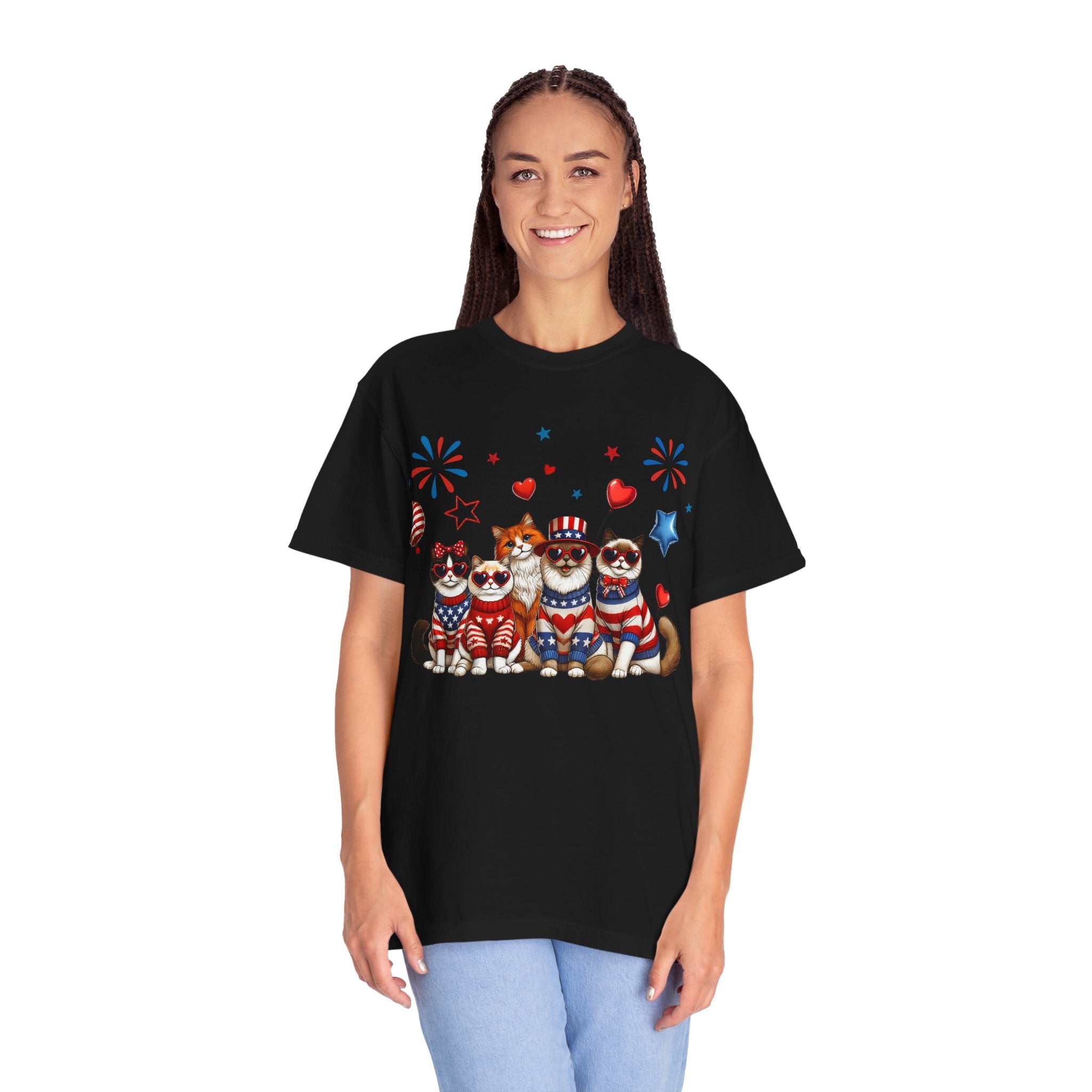 Patriotic Cats 4th of July T-Shirt