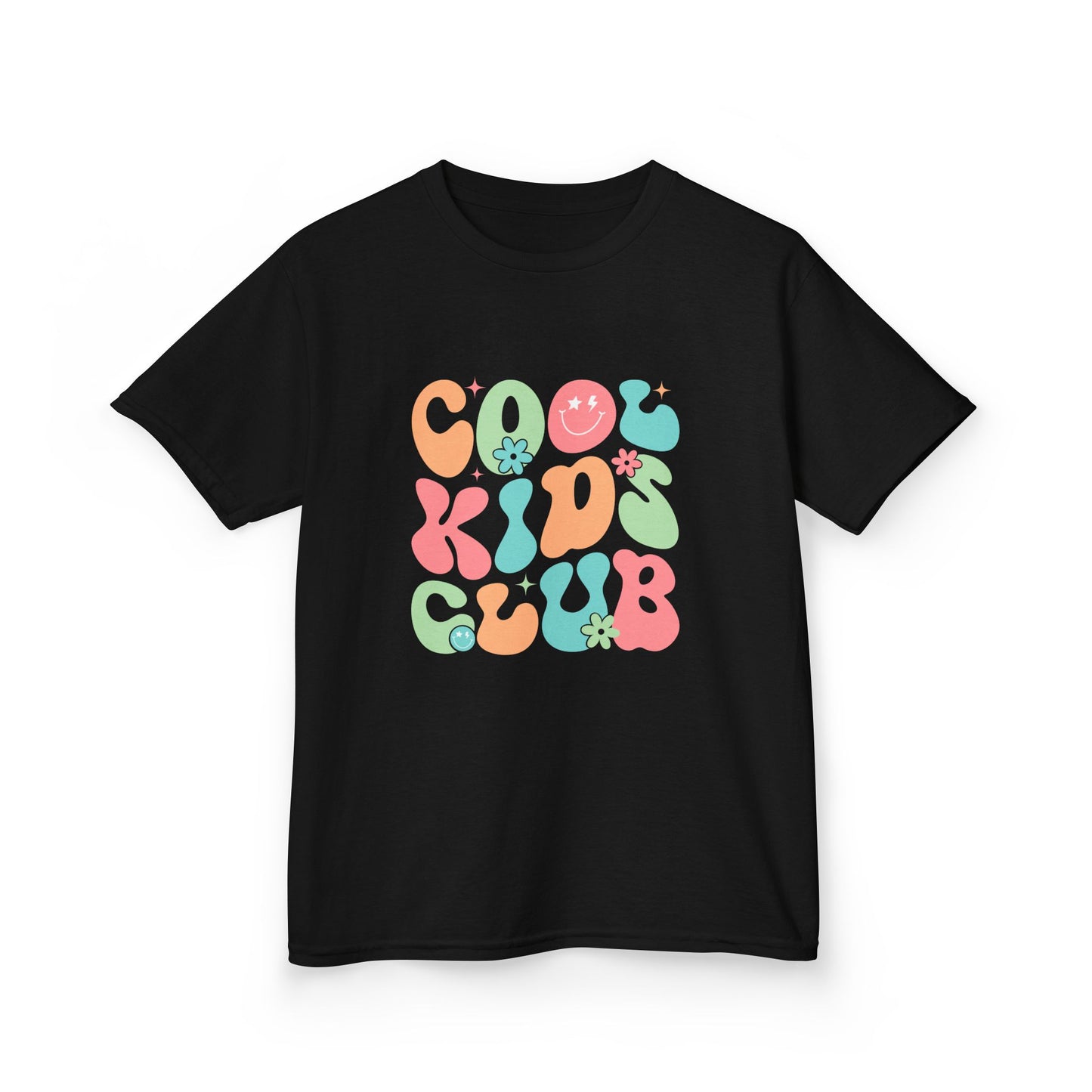 Kids Tee — "Cool Kid Club" Retro Bubble Letter Graphic