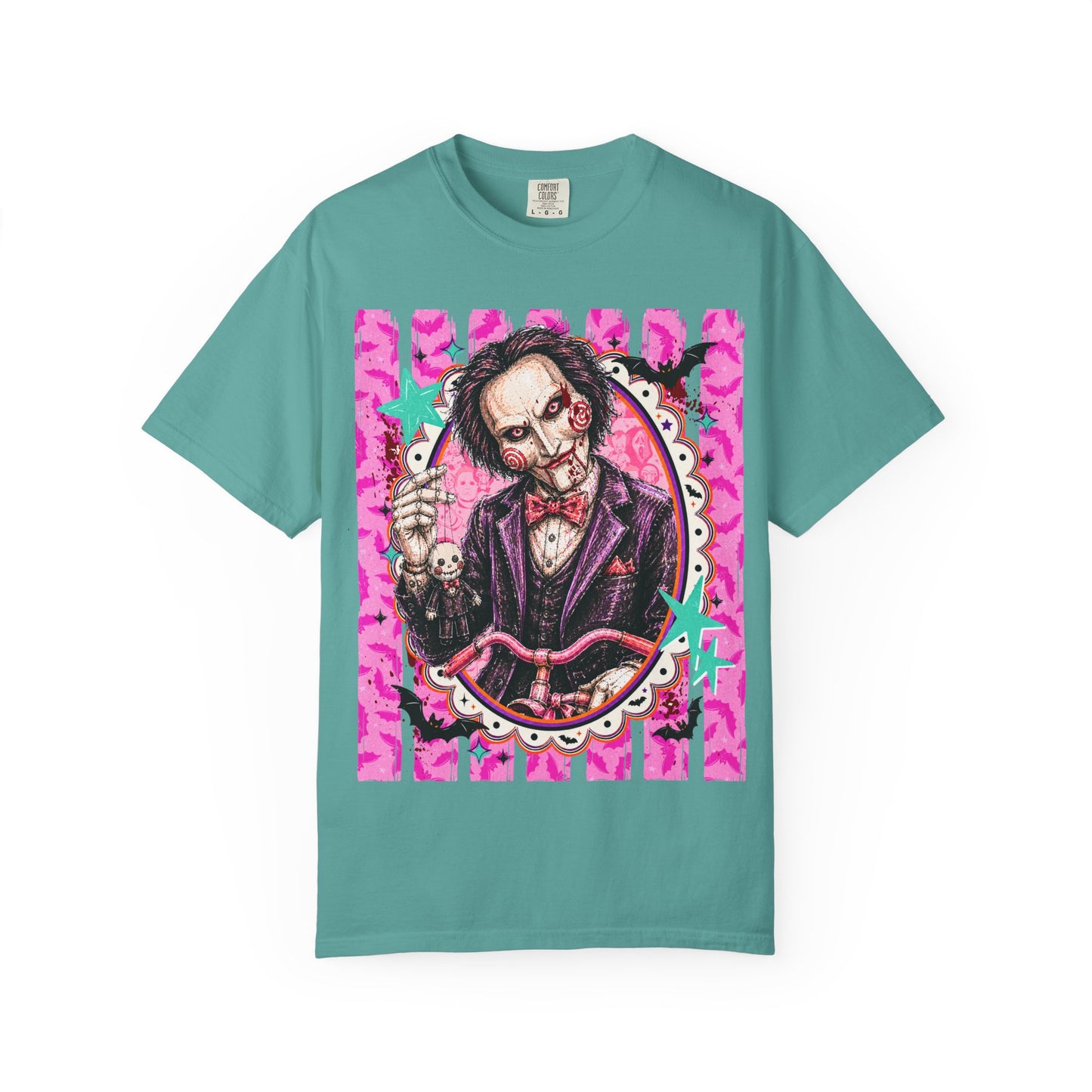 Horror Puppet Portrait T-Shirt — Creepy Ventriloquist Doll Art Tee