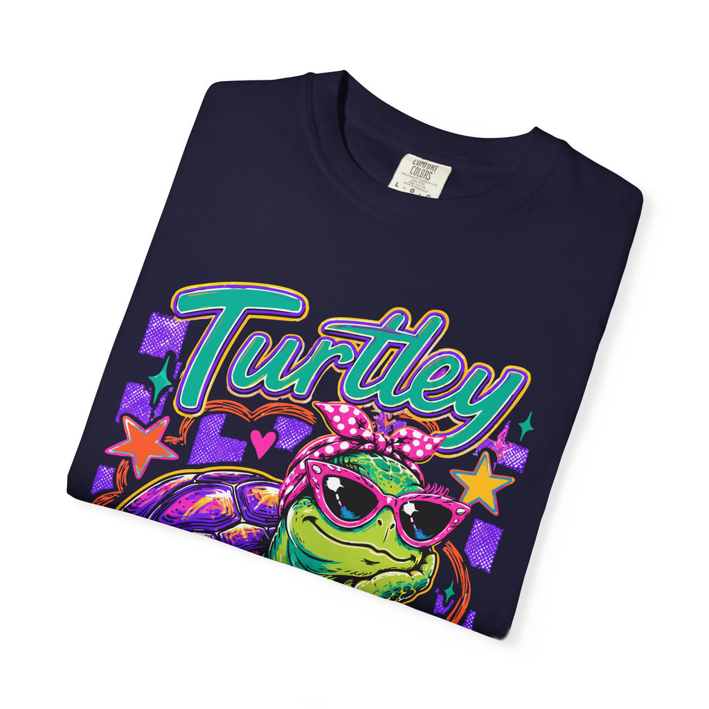 T-Shirt — "Turtley Over It" Retro Turtle Graphic Tee