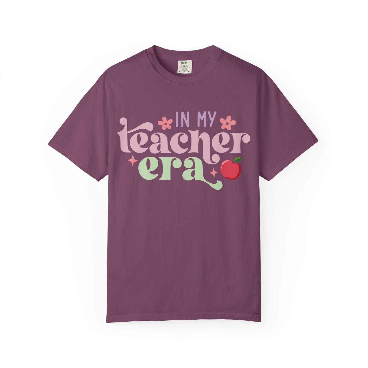 In My Teacher Era T-Shirt — Retro Floral Apple Teacher Tee