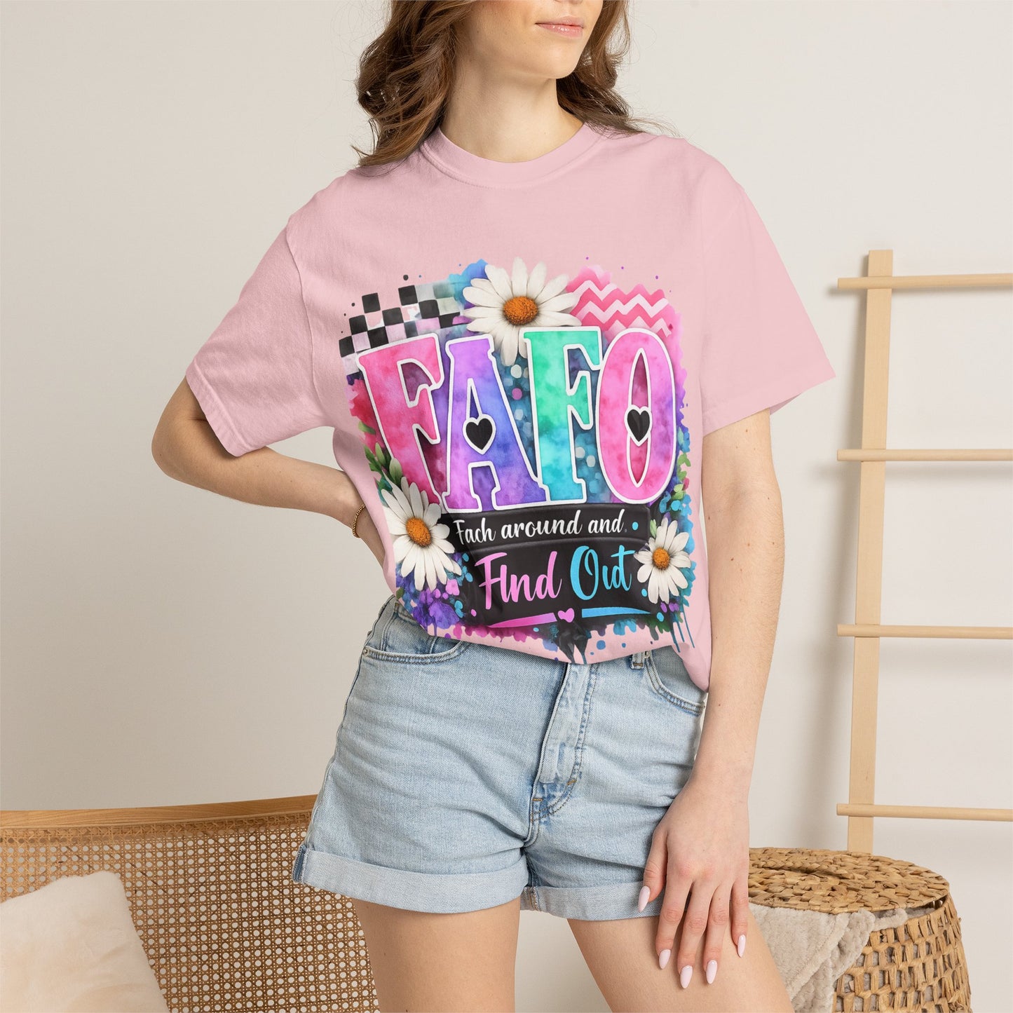 FAFO Graphic T-Shirt — 'F*** Around and Find Out' Floral Streetwear Tee