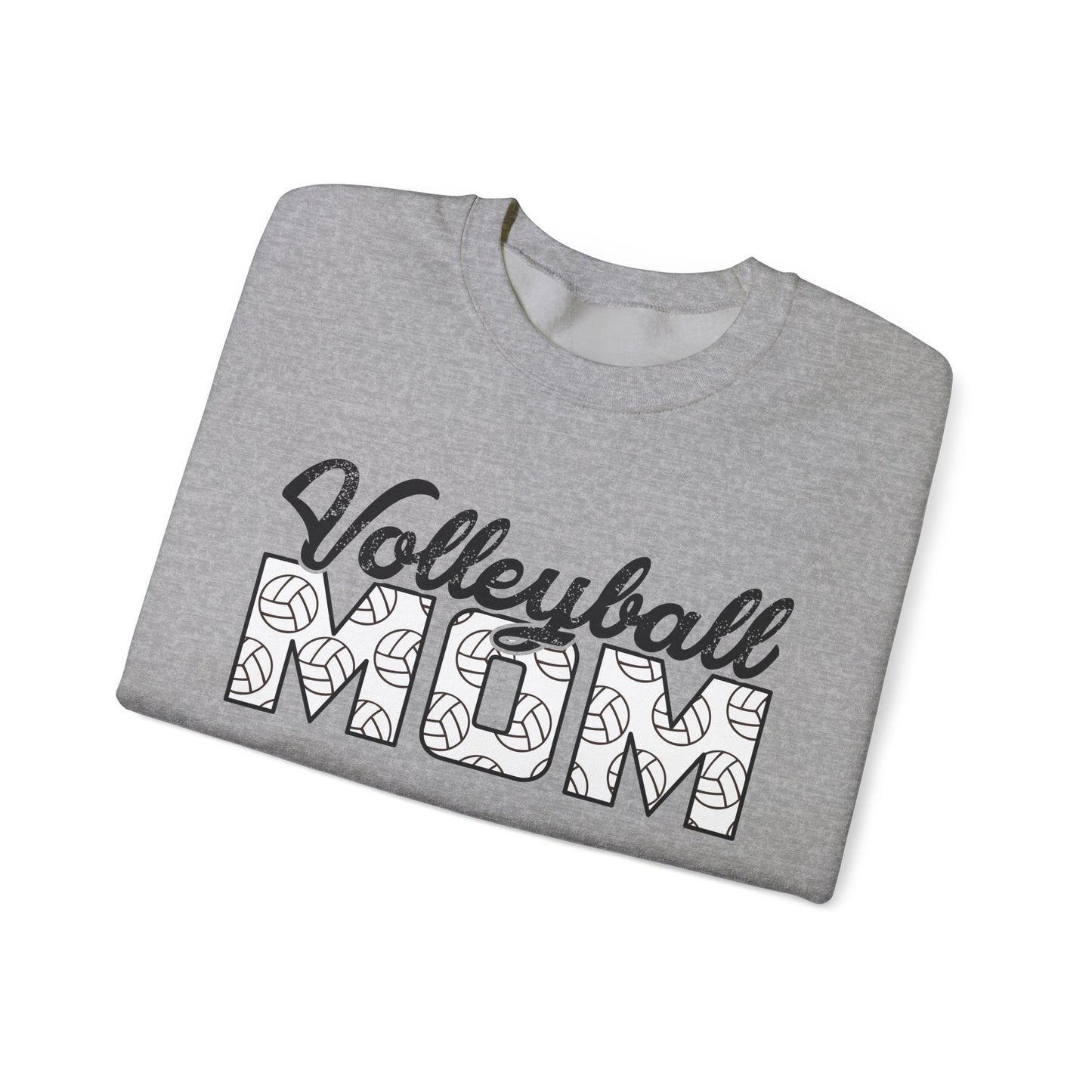 Volleyball Mom Crewneck Sweatshirt – Script & Pattern Sports Mom Pullover