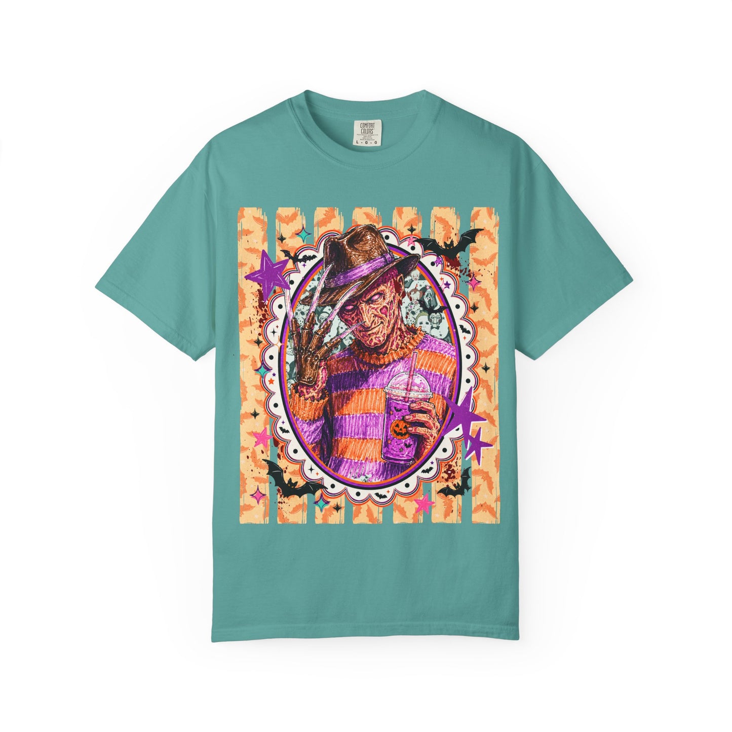 Freddy Krueger Halloween Graphic T‑Shirt — Retro Horror Portrait Tee