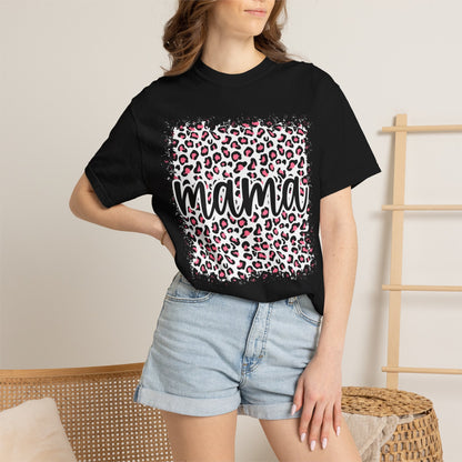 Pink Cheetah Mama Graphic T-Shirt