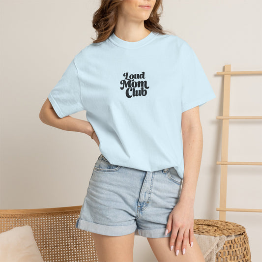 Soccer Mom T‑Shirt — "Loud Mom Club" Graphic Tee (Bow Soccer Design)