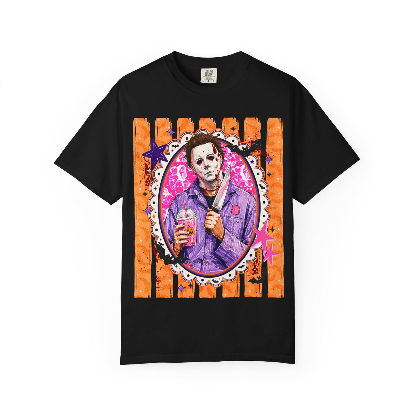 Horror Portrait T-Shirt — Retro Masked Killer Graphic Tee