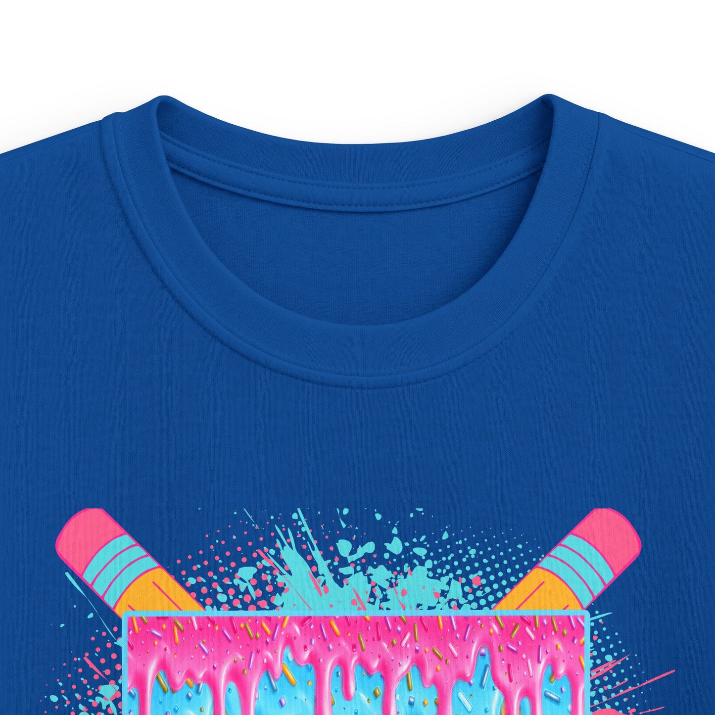 Kindergarten Crew Kids Tee — Colorful Pencil Drip Back-to-School Shirt