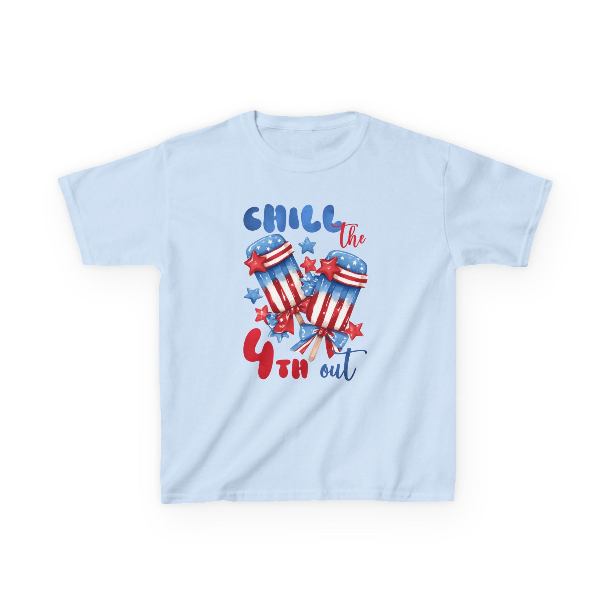 Kids Tee — "Chill the 4th Out" Patriotic Firecracker Fourth of July Shirt