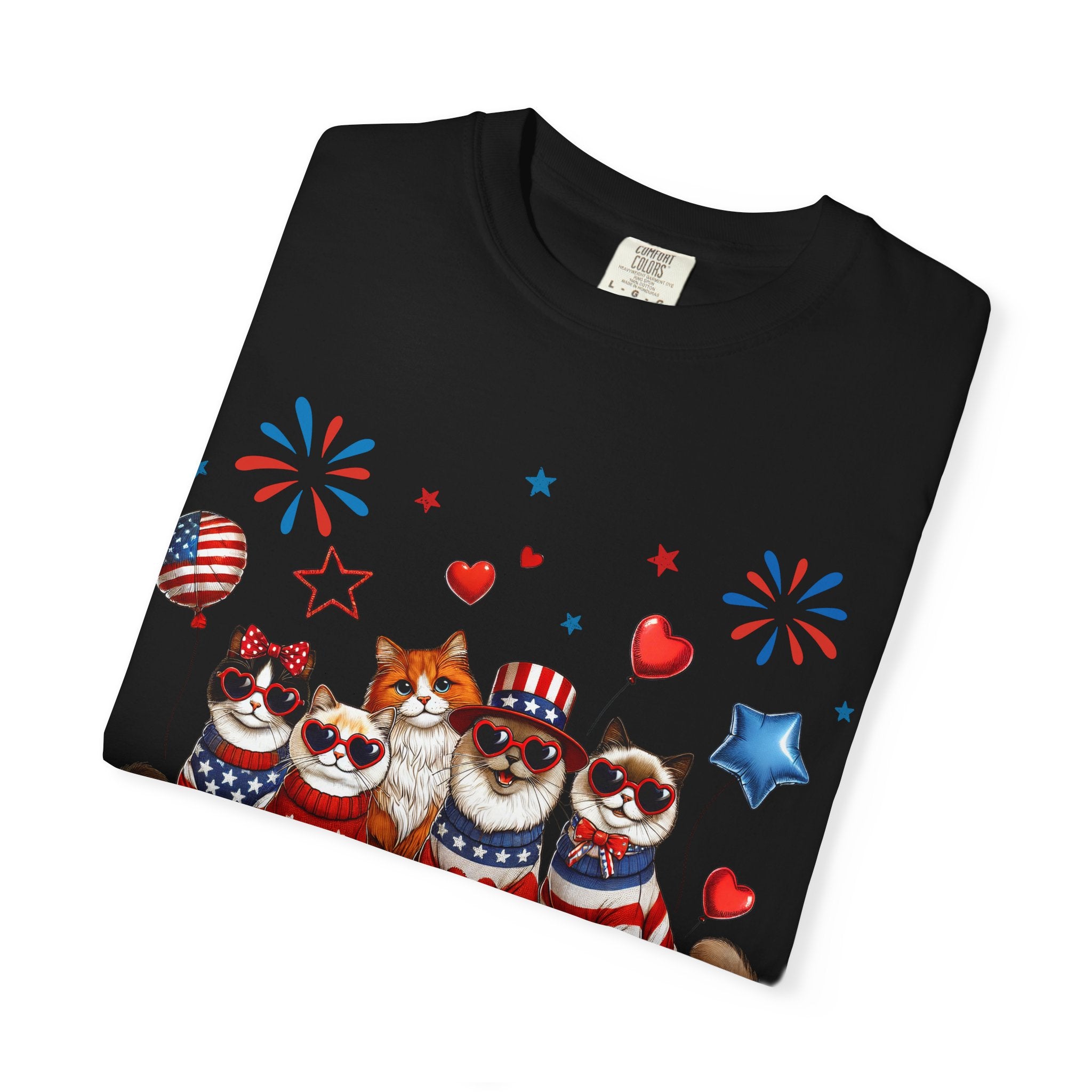 Patriotic Cats 4th of July T-Shirt