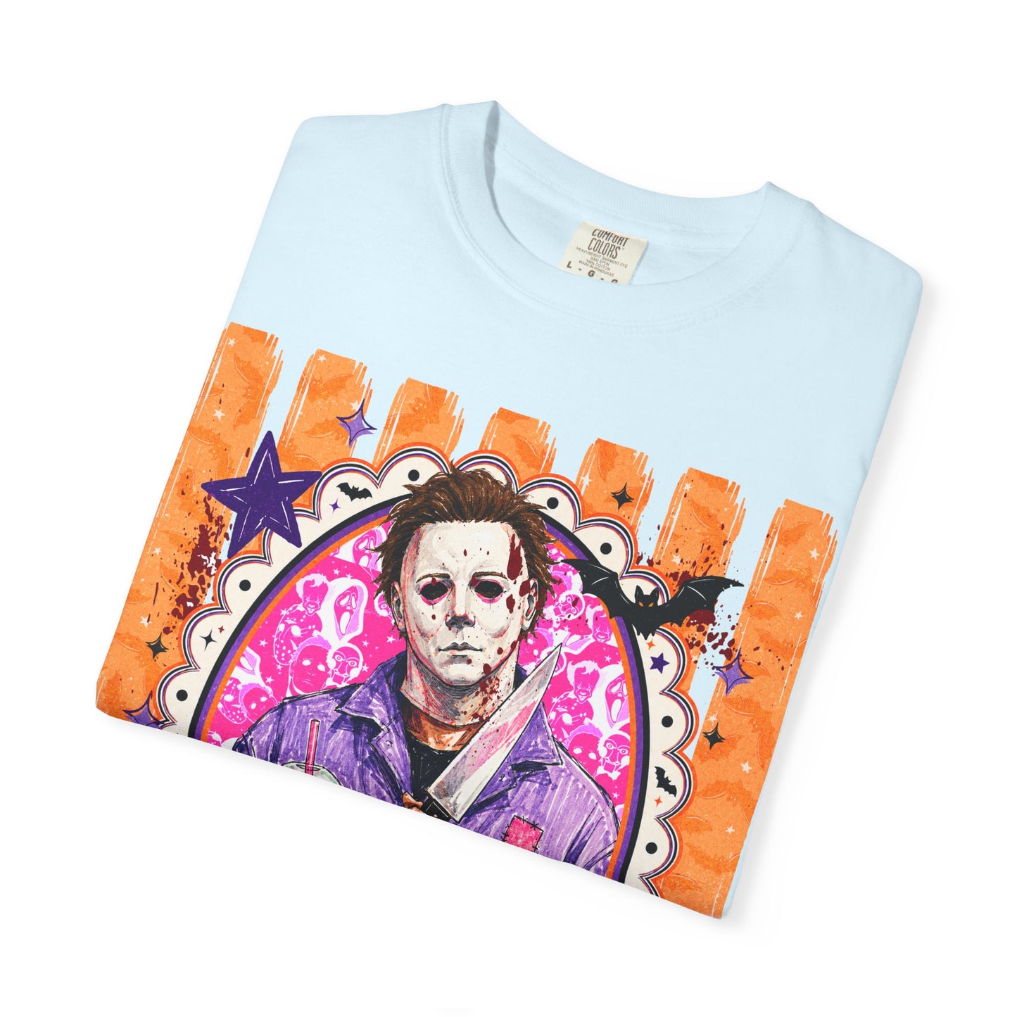 Horror Portrait T-Shirt — Retro Masked Killer Graphic Tee