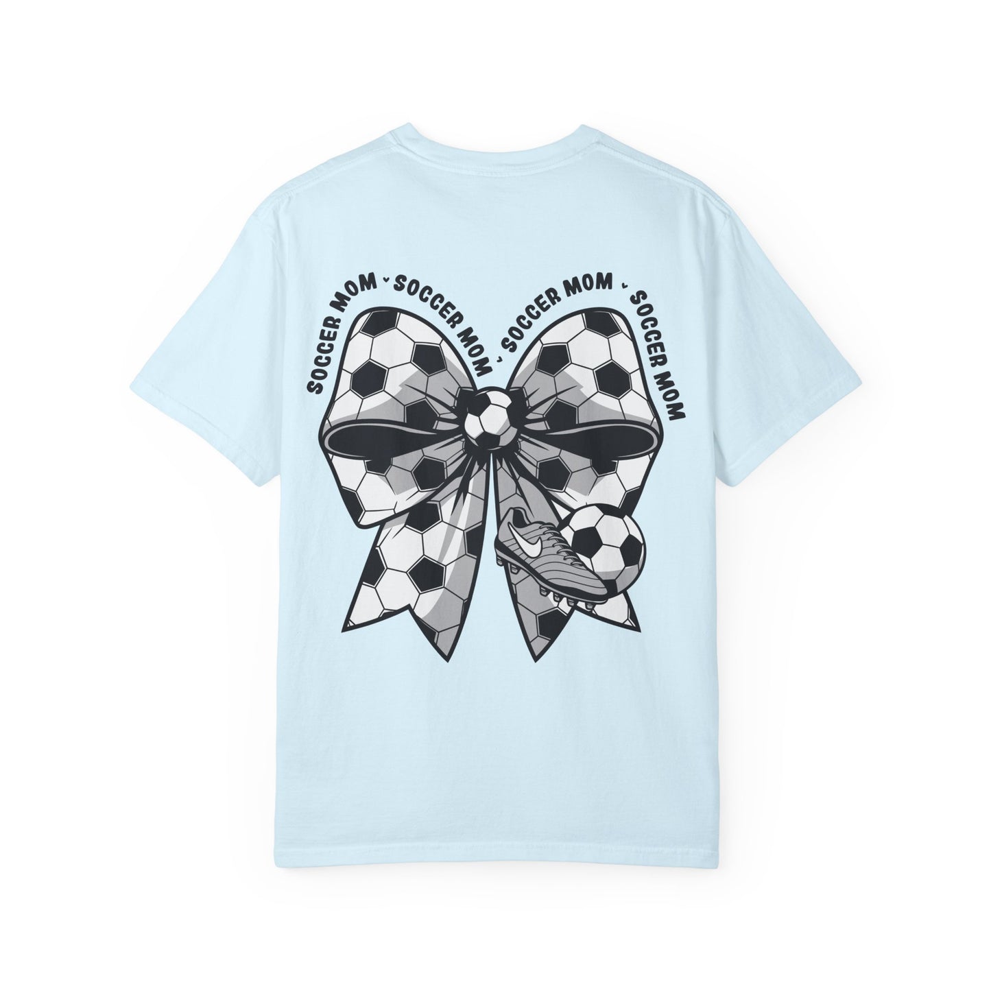 Soccer Mom T‑Shirt — "Loud Mom Club" Graphic Tee (Bow Soccer Design)