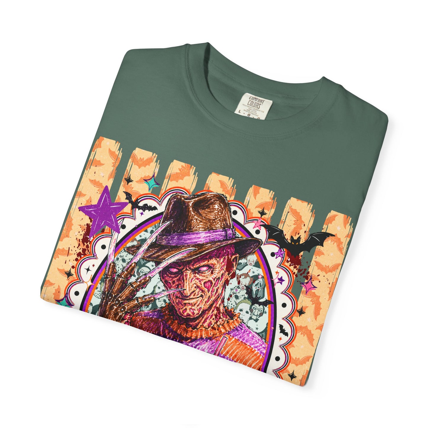 Freddy Krueger Halloween Graphic T‑Shirt — Retro Horror Portrait Tee
