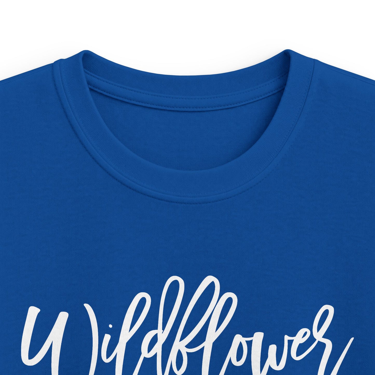 Kids Tee — "Wildflower" Script Graphic, Cute Floral Vibe for Young Girls