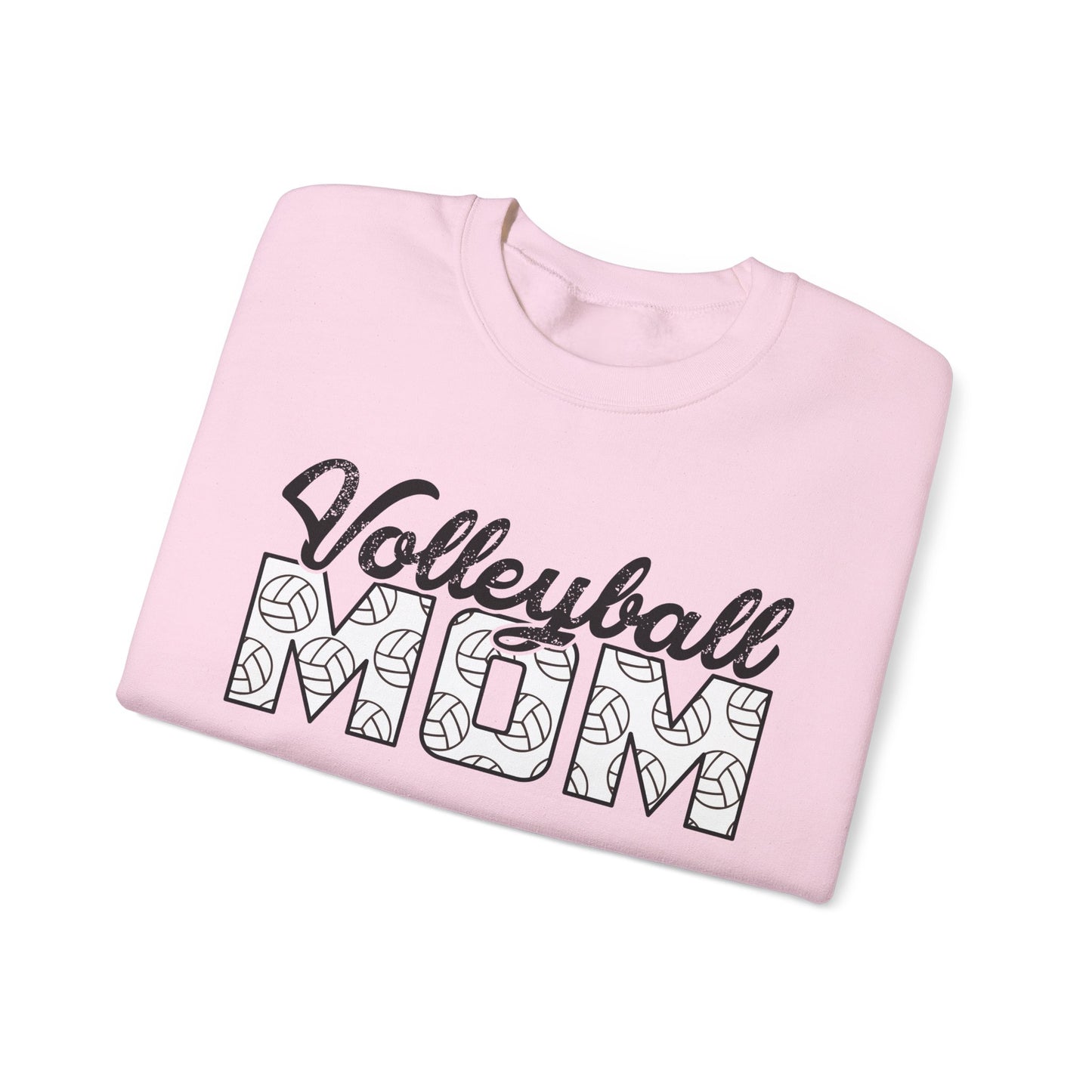 Volleyball Mom Crewneck Sweatshirt – Script & Pattern Sports Mom Pullover