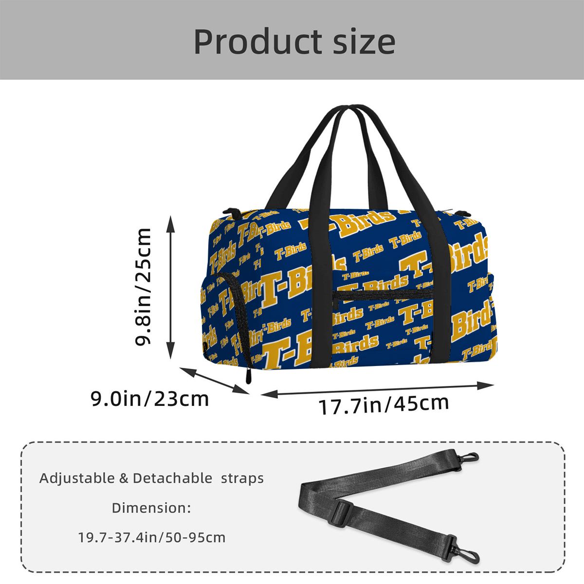 Gym Bag with Shoe Compartment TBirds