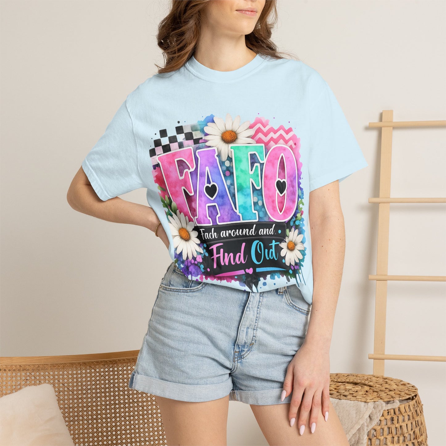 FAFO Graphic T-Shirt — 'F*** Around and Find Out' Floral Streetwear Tee