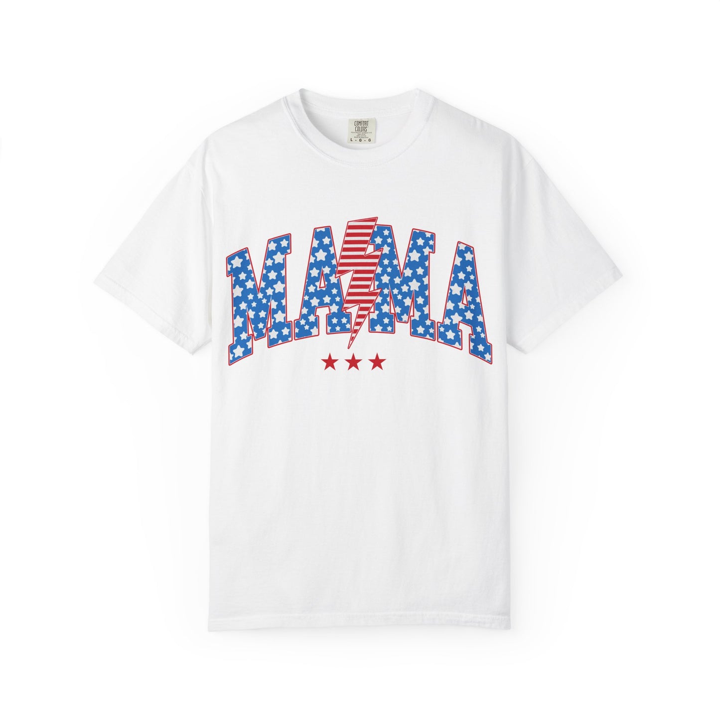 USA 'MAMA' Lightning Bolt T-Shirt — Patriotic Mother's Day Tee