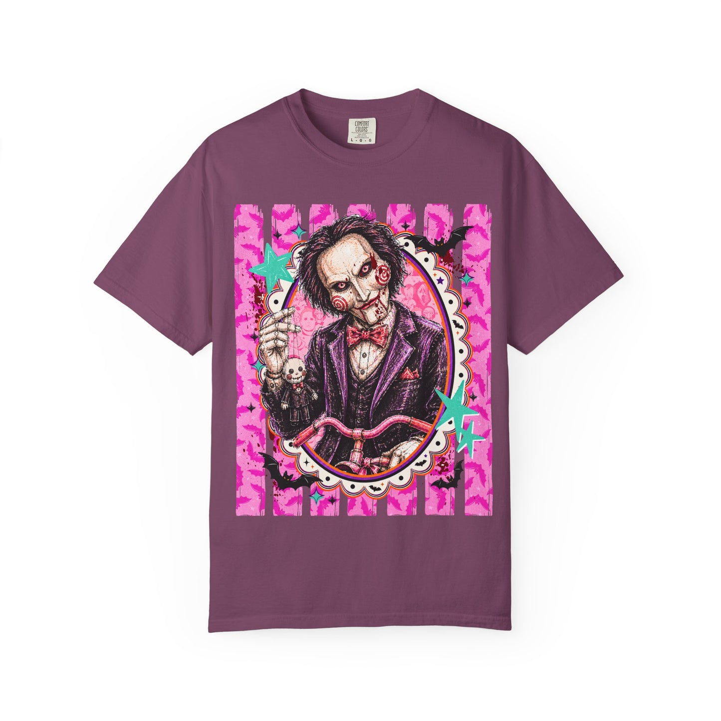 Horror Puppet Portrait T-Shirt — Creepy Ventriloquist Doll Art Tee