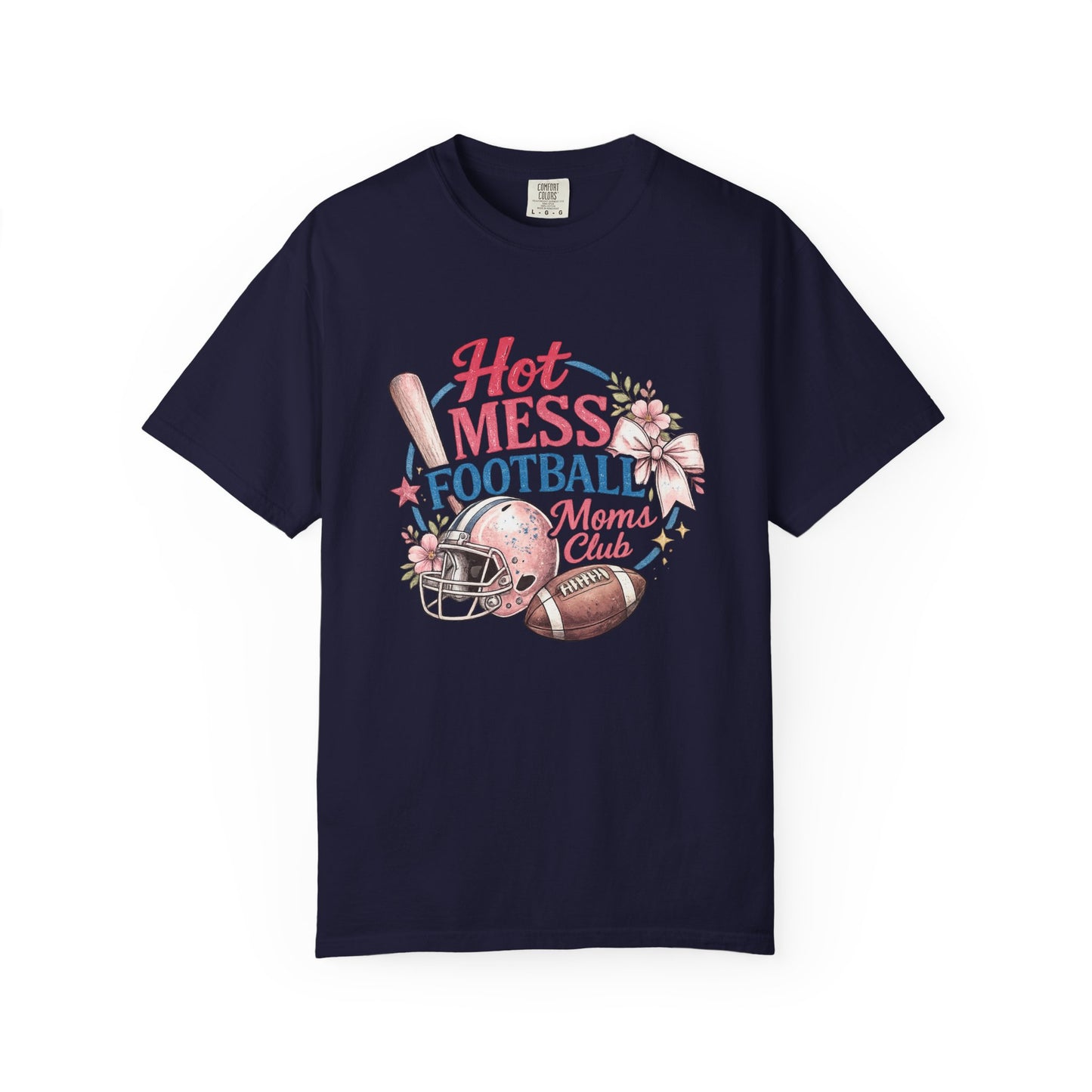 Hot Mess Football Moms Club T-Shirt