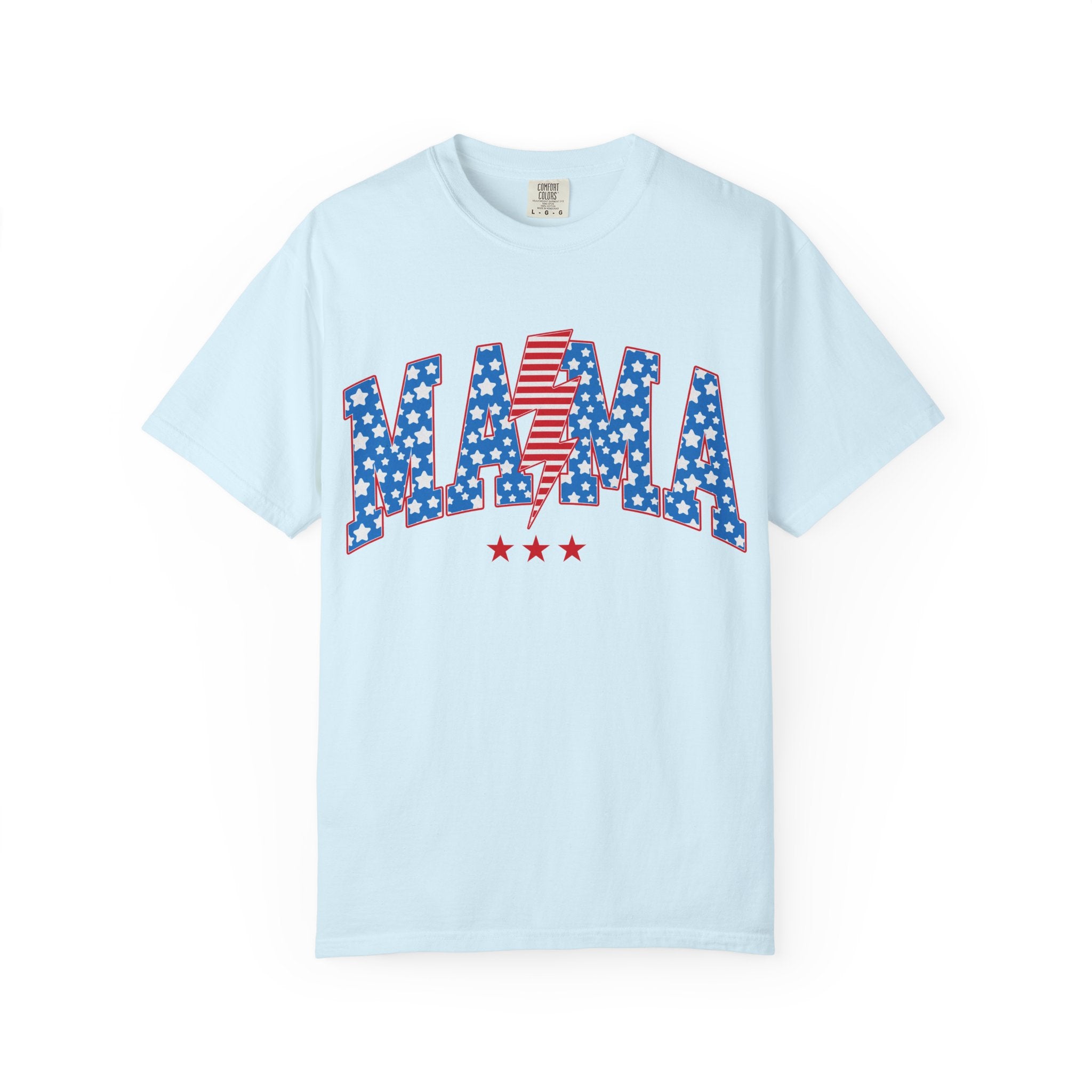 USA 'MAMA' Lightning Bolt T-Shirt — Patriotic Mother's Day Tee