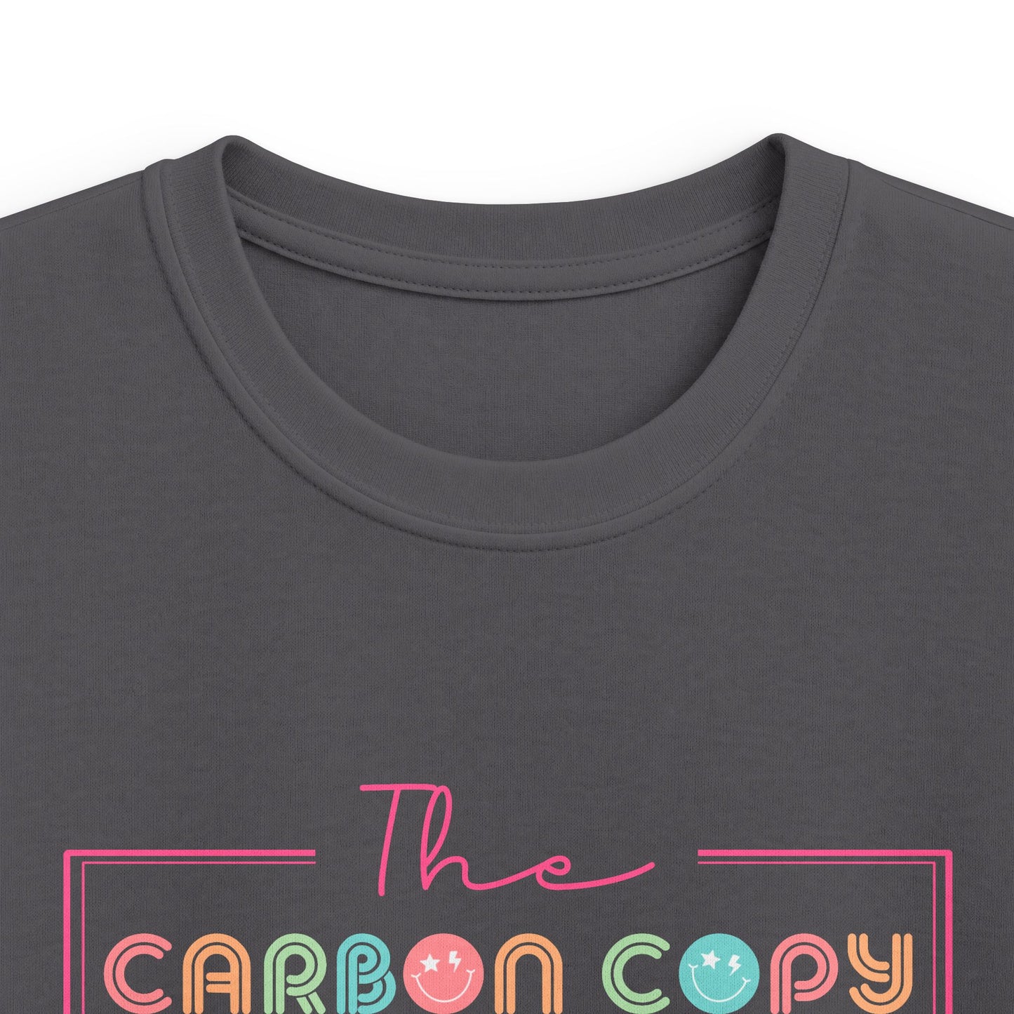 Kids Tee — "The Carbon Copy" Pastel Retro Logo
