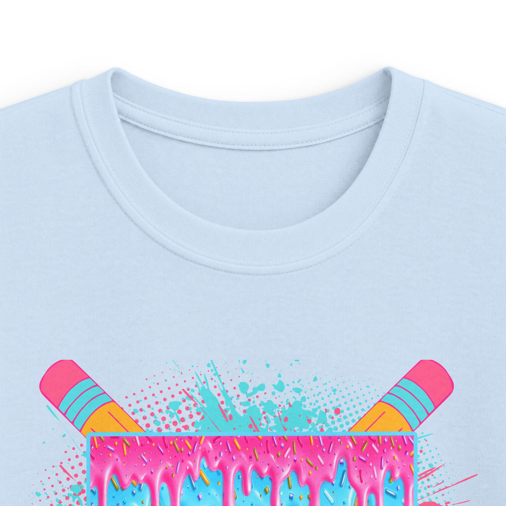 Kindergarten Crew Kids Tee — Colorful Pencil Drip Back-to-School Shirt