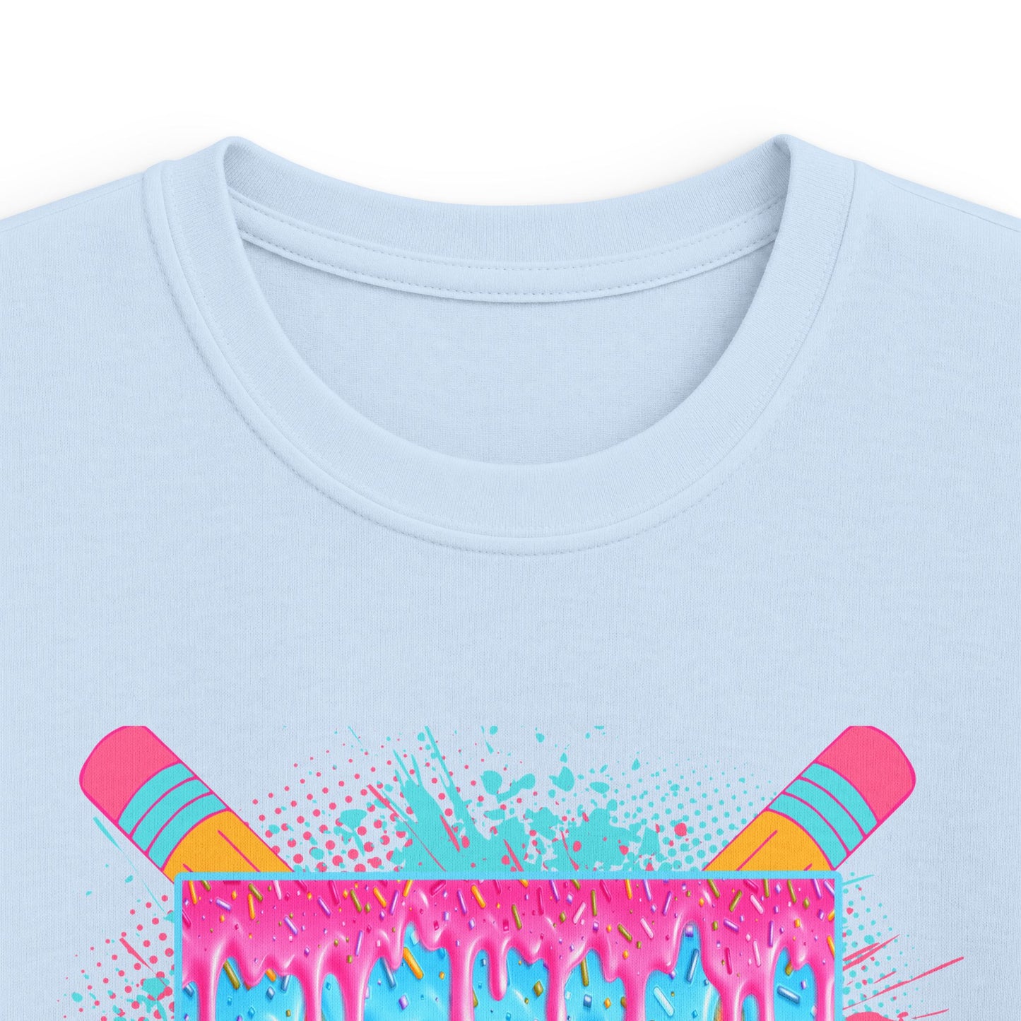 Kindergarten Crew Kids Tee — Colorful Pencil Drip Back-to-School Shirt