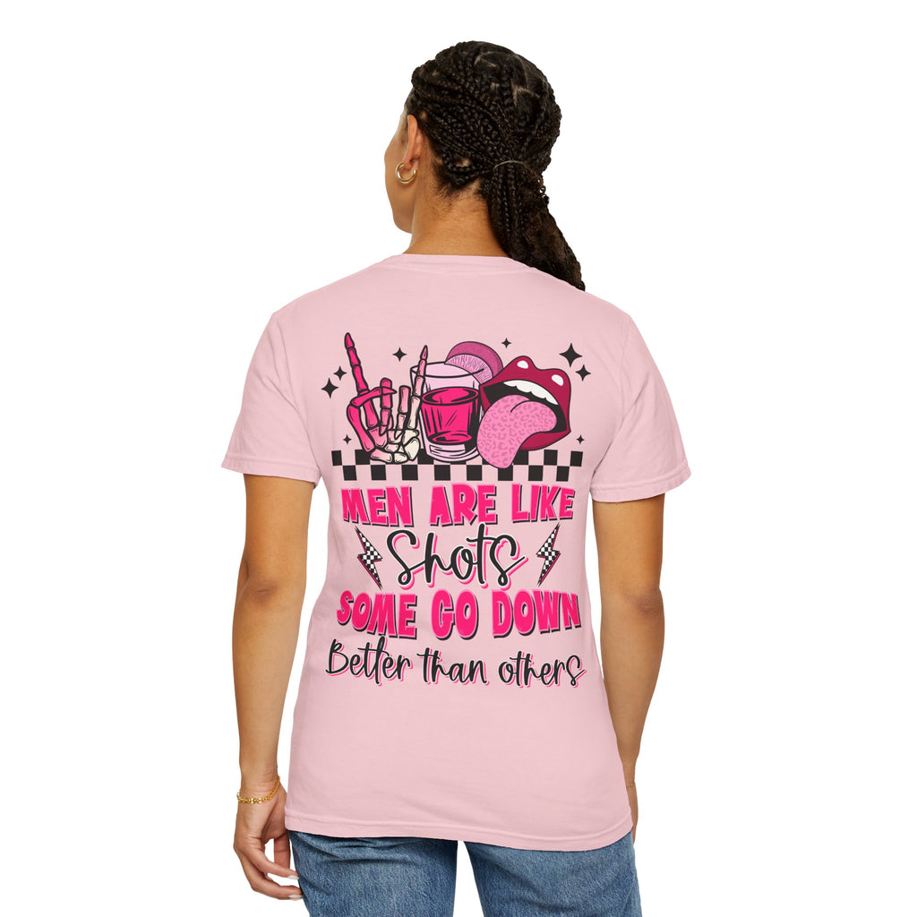 Men Are Like Shots T‑Shirt — "Some Go Down Better Than Others" Graphic Tee