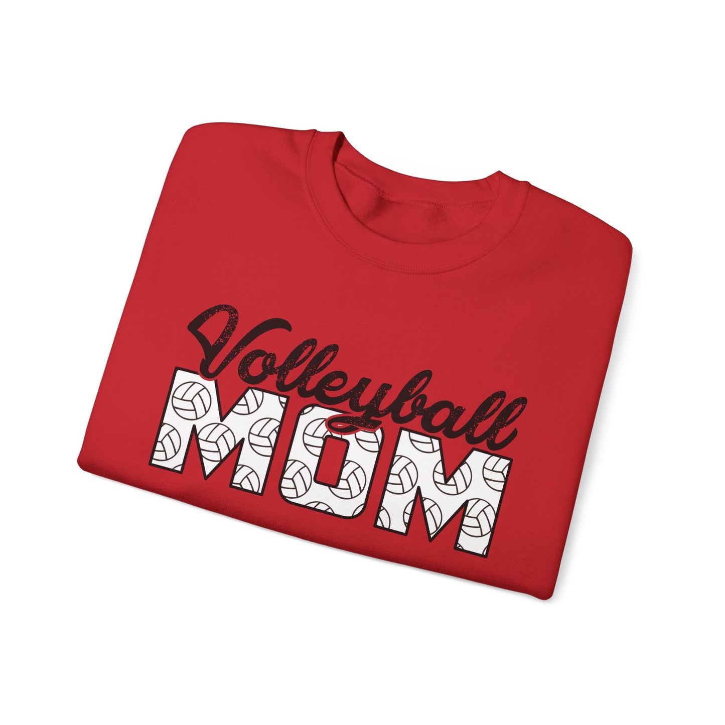 Volleyball Mom Crewneck Sweatshirt – Script & Pattern Sports Mom Pullover