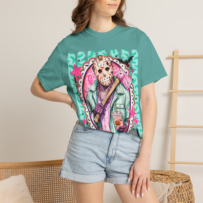 Hockey Mask Horror Graphic T-Shirt