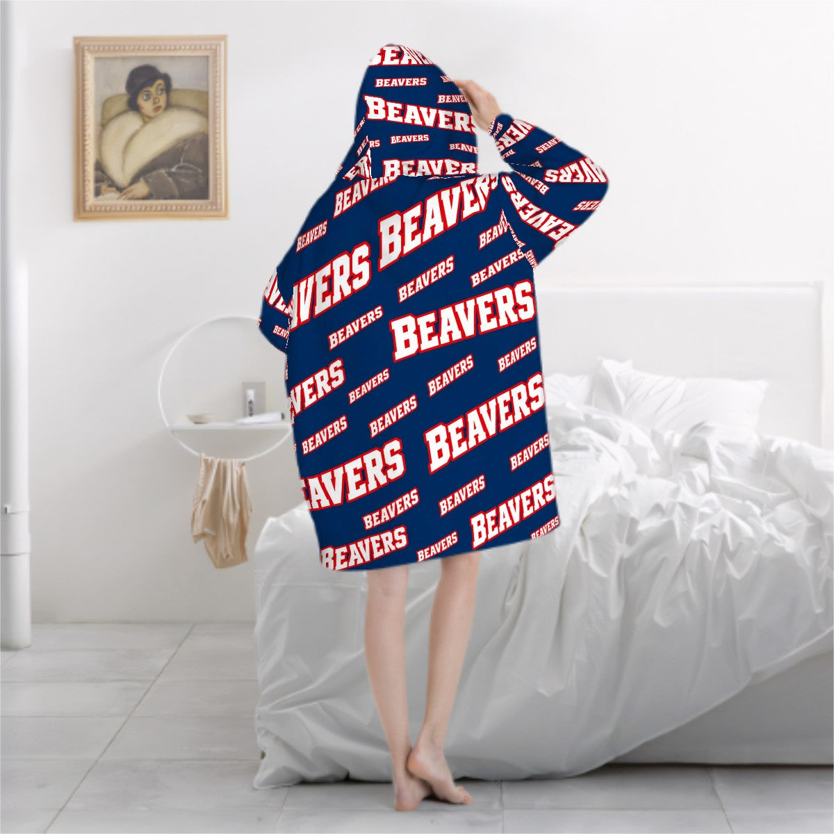 Adult Blanket Hoodie Beavers
