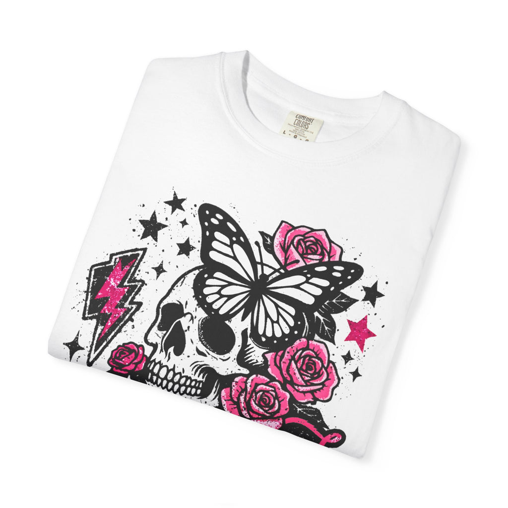Skull & Roses Tee — "Undiagnosed but Something Ain't Right" Graphic T-Shirt