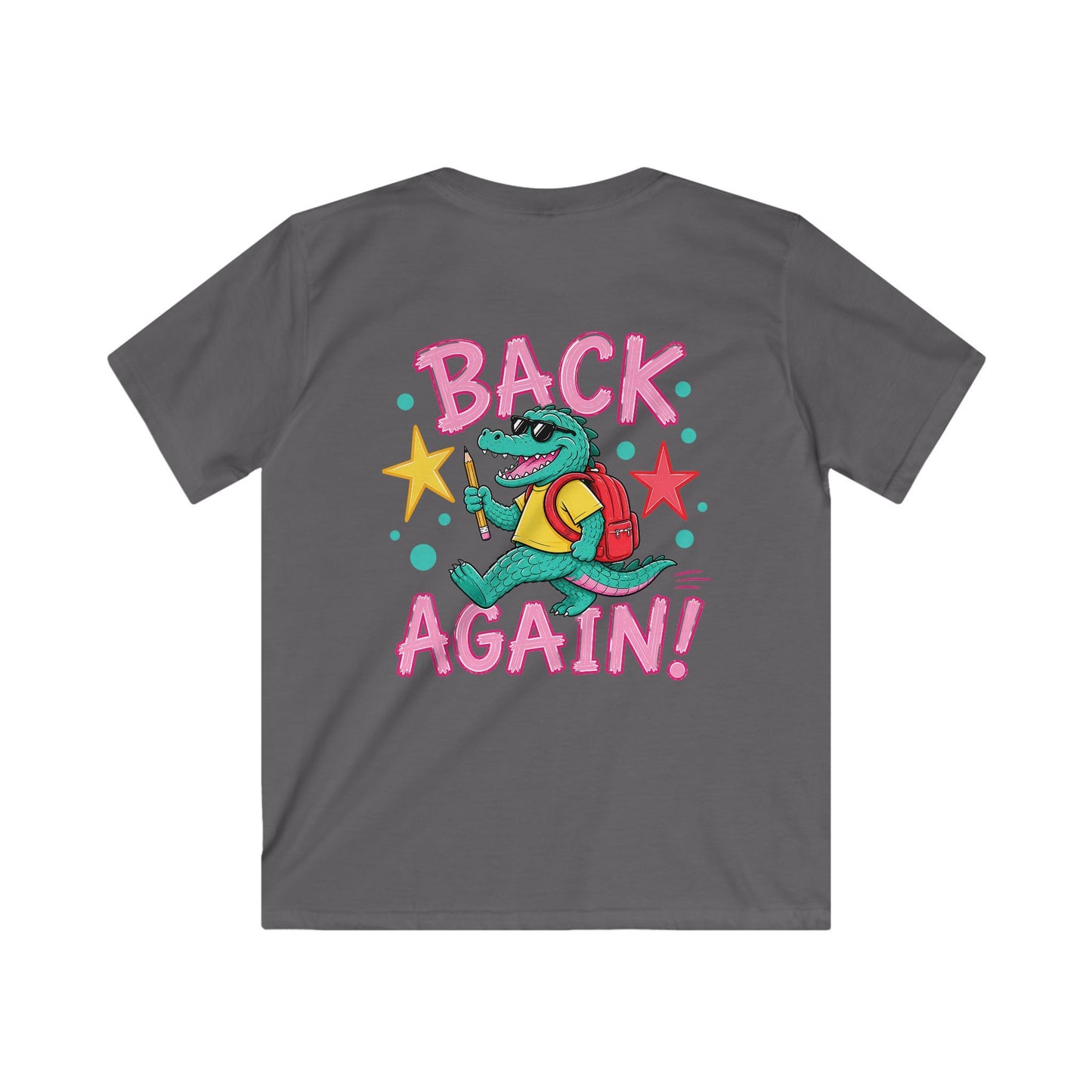 Kids Tee — "Guess Who's Back / Back Again" Crocodile School Return Shirt
