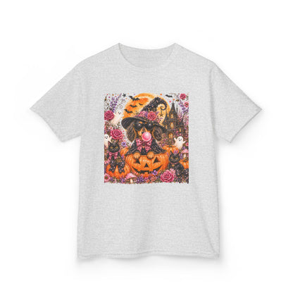 Kids Halloween Cat Witch T-Shirt