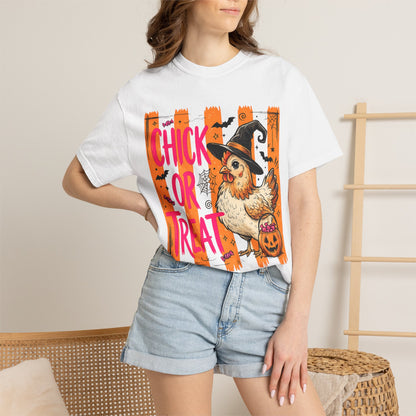 Halloween Chick Graphic T-Shirt "Chick or Treat"