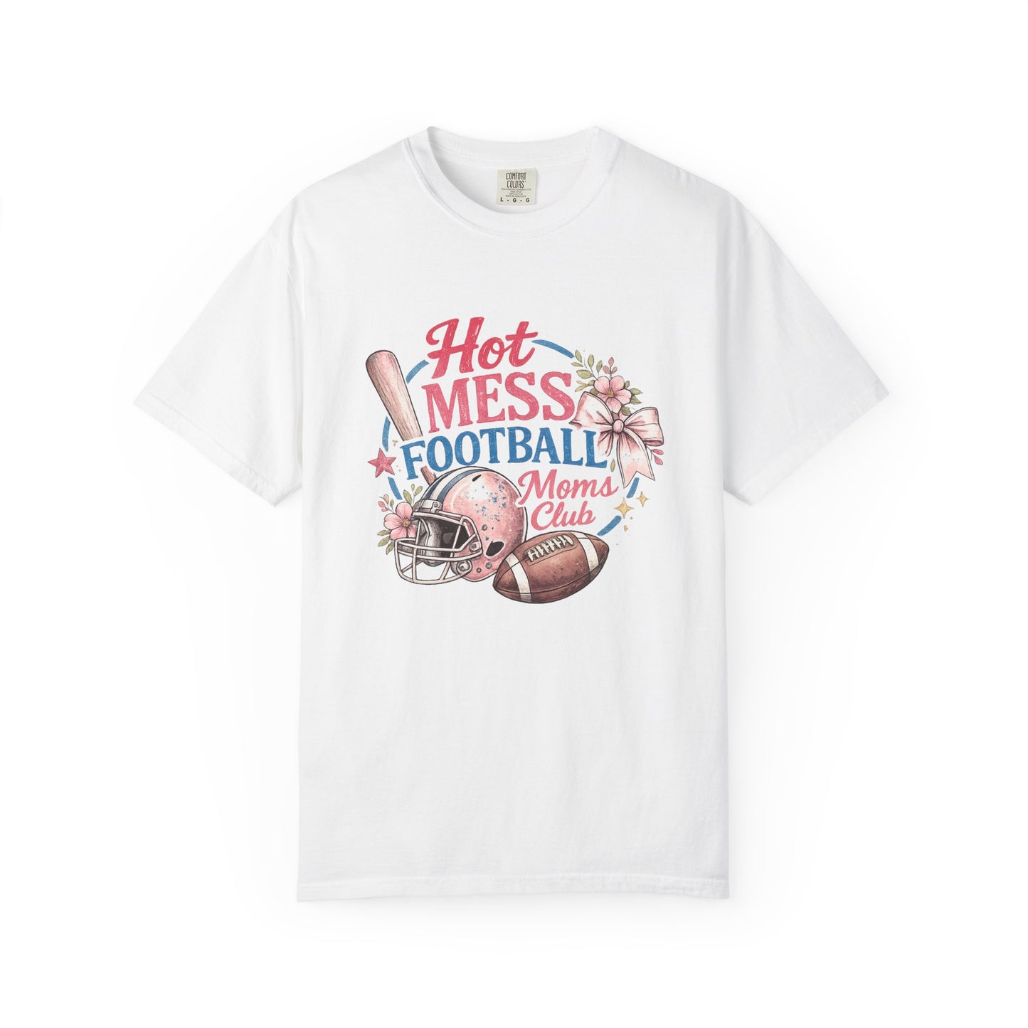 Hot Mess Football Moms Club T-Shirt