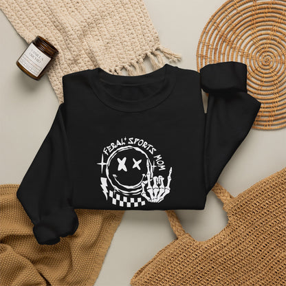 Somebody's Feral Sports Mom Crewneck Sweatshirt