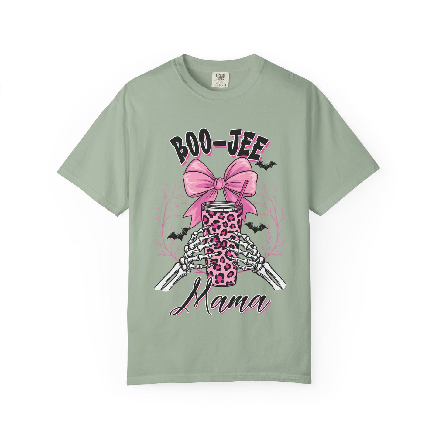 Boo-jee Mama T-Shirt — Pink Leopard Skull Coffee Travel Mug Graphic Tee